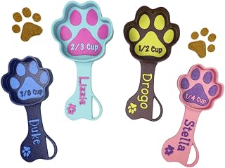 Kibblescoop Personalized Dog Food Scoop – Custom Pet Measuring Scoop with Name – Paw Shaped Portion Control (Multiple Sizes & Colors)