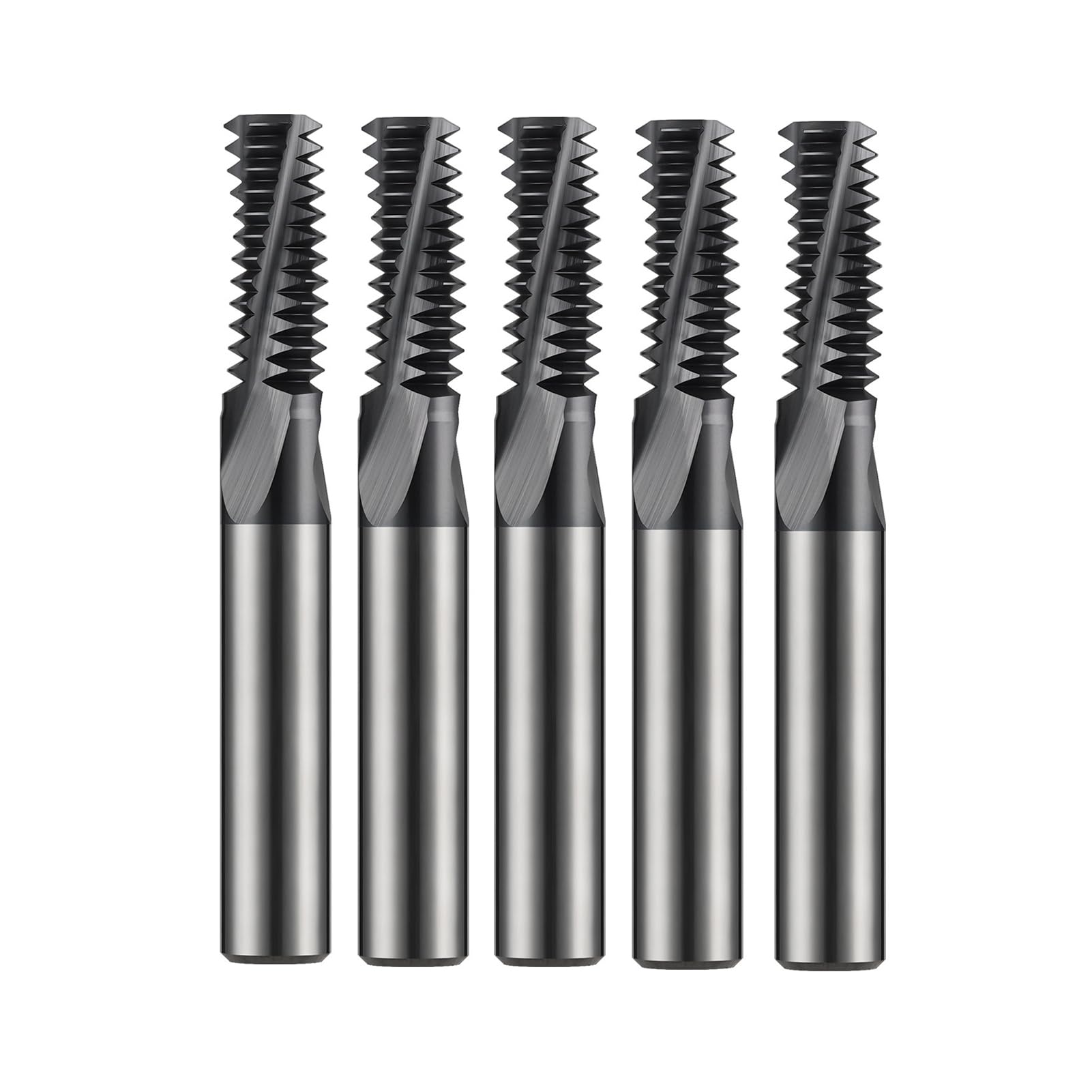 HeeHoo 5Pcs Coated Carbide 60° UN Multi-Form Thread Mill Cutters 5/16"-18 | 17 m