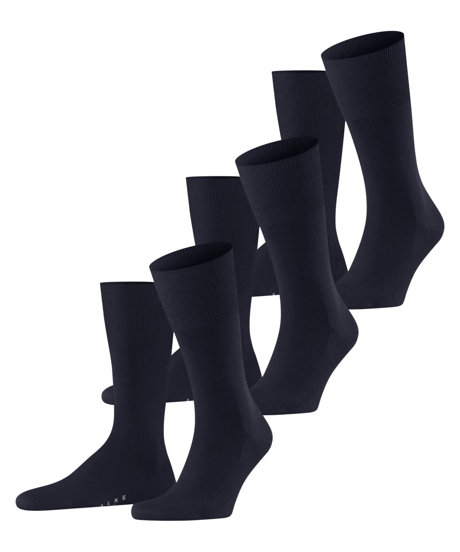 FALKE Men's Airport 3-Pack Socks Wool Cotton Breathable Climate-Regulating