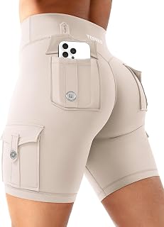YEOREO CoreFlex Women Workout Cargo Shorts 8"