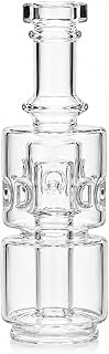 Heavy Wall Decorative Glass Bottle Attachment - Clear Hole Replacement Top for Smart Desktop Bases, Precision Grooved Bottom Connection, Hand-Blown Aesthetic Glasswork