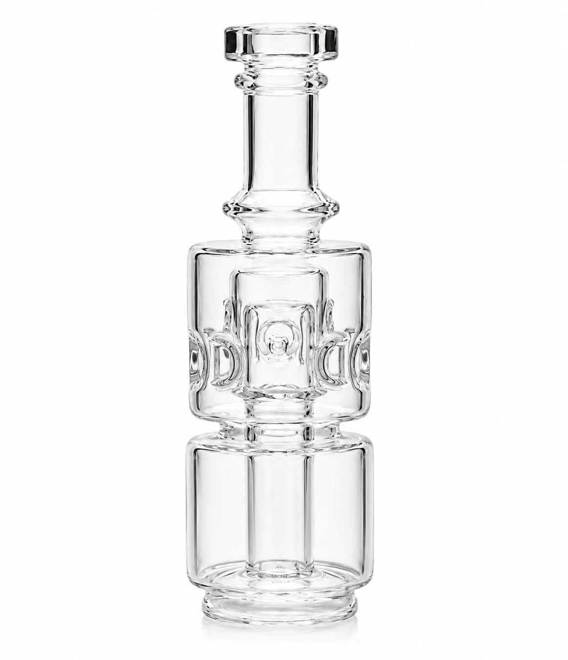 Heavy Wall Decorative Glass Bottle Attachment - Clear Hole Replacement Top for S