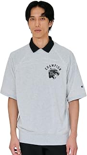Champion C3-DG001 Men's Top Short Sleeve Stretch UV Protection Quick Dry Graphic Logo Print Tech Weave (R) Terry