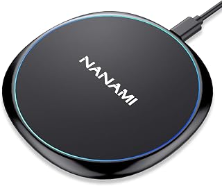 NANAMI Wireless Charger for iPhone and Samsung - Wireless Charging Pad 10W Max for iPhone 18 Pro Max 17 16 15 14 13 12 SE2 11 Xs XR X New Airpods and Galaxy S26 S25 Ultra S25+ S24 S23 S22 S21 S20 S10