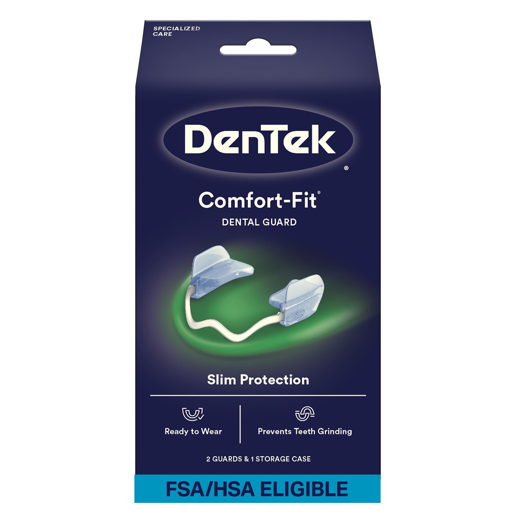 DenTek Comfort-Fit Dental Guard, 1 Storage Case & Pack of 2 Guards | FDA-Cleared