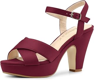 Allegra K Women's Platform Ankle Wedge Sandals