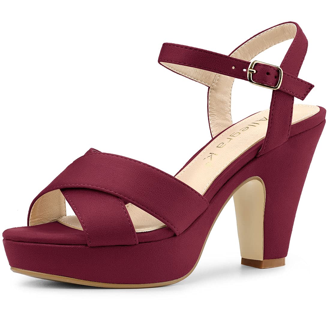 Allegra K Women's Platform Ankle Wedge Sandals