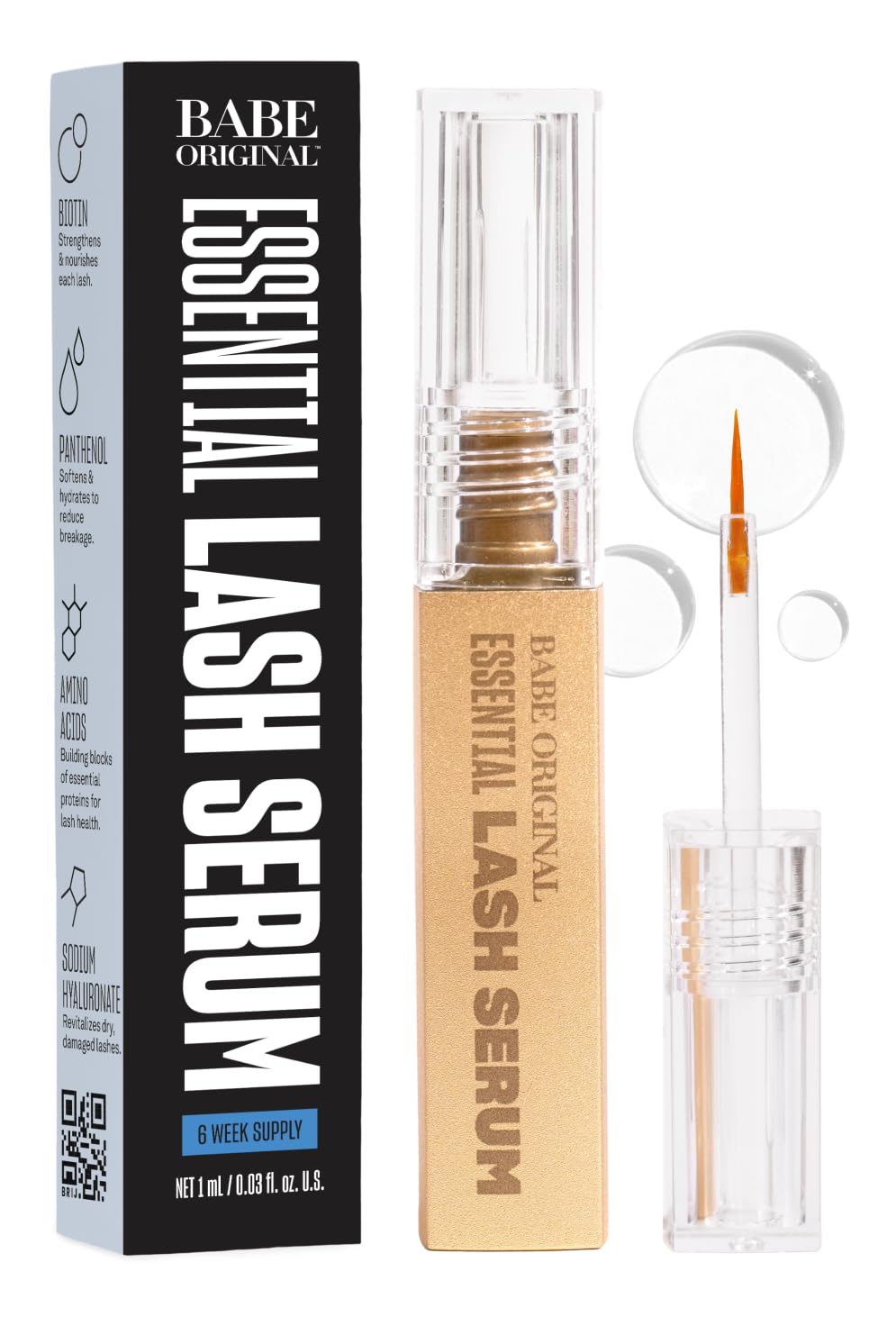 Babe Original Lash Serum - Fuller &amp; Longer Looking Eyelashes, Advanced Lash 