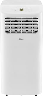 LG Portable Air Conditioner LP0621WSR White (Renewed) | 6000 BTU, cools 250 sq ft, 115V, LCD remote, window venting kit, 24hr timer, washable filter