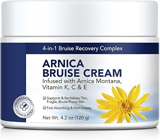 Arnica Bruise Cream with Vitamins K2, C, E & CICA – Restoring Moisturizing Gel for Sensitive Skin, Daily Hydrating Face & Body Lotion, Gentle Skincare for Dry & Delicate Skin, 4.2oz (120g)