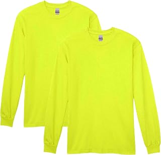 Gildan T-Shirt Heavy Cotton Long Sleeve T-shirt, Style G5400, 2-pack Uni-Adult