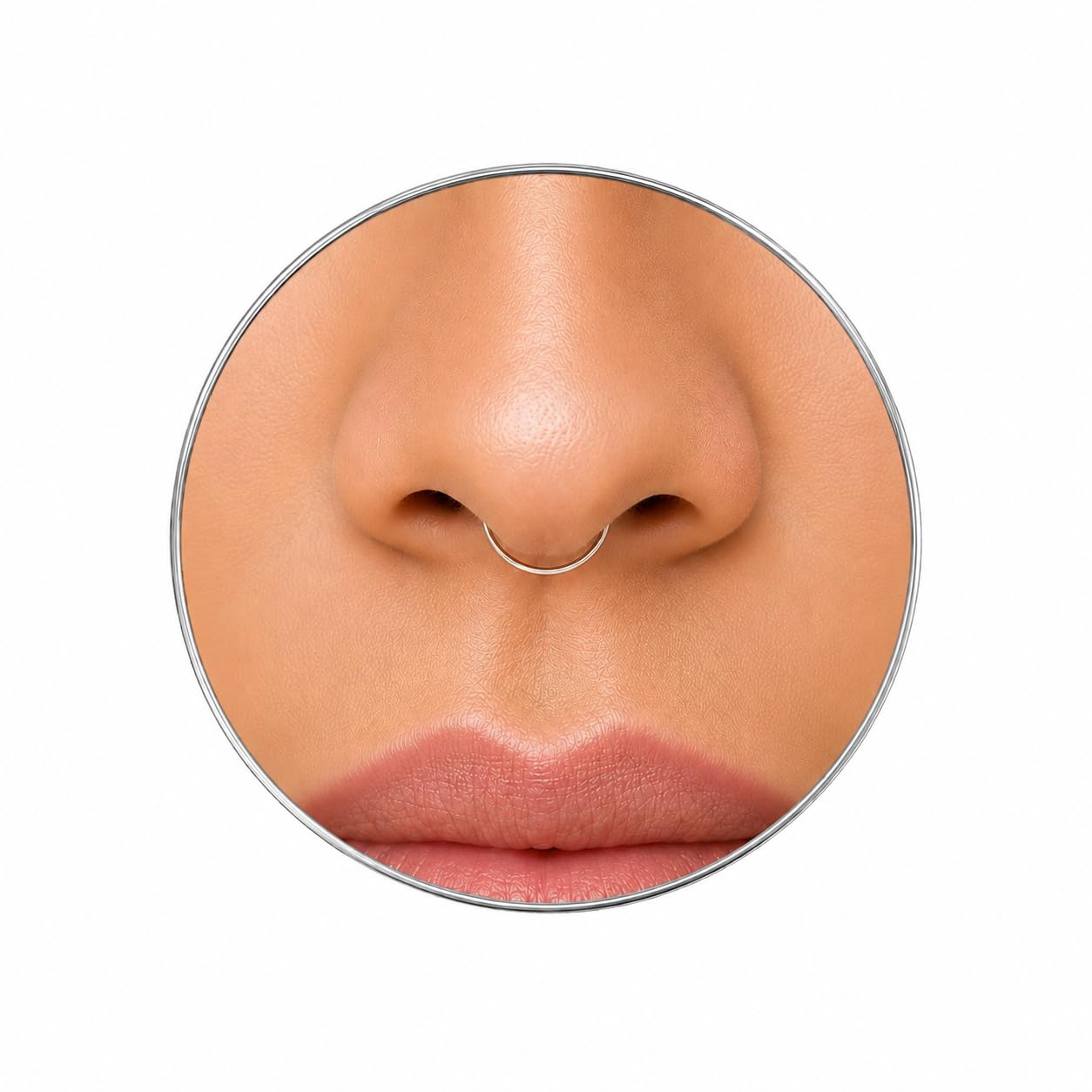 925 Sterling Silver Fake Septum Ring for Women – Faux Septum Nose Ring, Non Pier