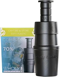 Wholly Shrink! Soft Plastic Compactor , Shrinks plastics upto 70% | Pre-Recycle Compactor for Plastic Bags & Wraps, Plastic Film, Produce Bags, Freezer Bags, Made from 100% Recycled Plastic