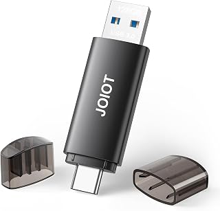 JOIOT 128GB USB Flash Drive Dual-Interface USB-A&USB-C 3.0 Memory Stick USB C Thumb Drive, Phone External Data Storage Datatraveler Compatible with Android, Phone and PC, Black