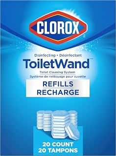 Clorox Disinfecting ToiletWand, Toilet Cleaning System, 20 Count Refills