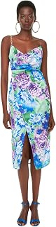 TRENDYOL Trendyol Women's Straight Midi Zero Sleeve Day Night Slim Dress (Pack of 1)