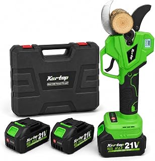 Kartop Electric Pruning Shears, 2.2" Large Cut Cordless Pruner | 2x4.0Ah Batteries, Brushless Motor, SK5 Blade, LCD Display, 4 Modes, 5000+ Cuts, Auto Sleep