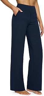 G4Free Women's Yoga Pants Wide Leg Pants with Pockets High Waist Elastic