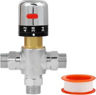 Gangang Tempcontrol G1/2 Solar Energy Brass Thermostatic Water Mixing Valve(Thermostatic Valve A) (Thermostatic Mixing Valve)