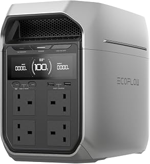 EF ECOFLOW Portable Power Station DELTA 3 Plus, 1024Wh LiFePO4 Battery | Fully Charges in 56 Minutes, 1800W Solar Generator for Home Backup, Power Outages, and Outdoor Camping
