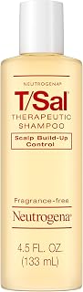 Neutrogena T/Sal Shampoo, Therapeutic Dandruff Control, 4.5 Fl. Oz | Scalp Build-up Shampoo, 3% Salicylic Acid, Scalp Psoriasis Treatment, Seborrheic Dermatitis Shampoo, Fragrance Free