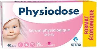 Physiodose Physiological Baby Serum – 40 Sterile Unidoses 5 ml – Nose, Eyes | Sterile, NaCl 0.9%, preservative-free – 40 single doses – nose and eye wash, from birth, child and adult