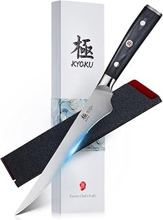 KYOKU 6.5" Boning Knife - High Carbon Steel Meat Filet Knife with Sheath