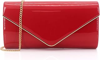 Women's Evening Handbags Patent Leather Foldover Clutch