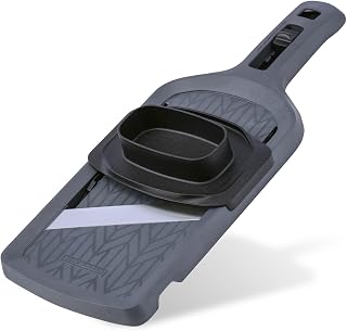 Fackelmann Kitchen Mandoline Slicer, Stainless Steel Vegetable Slicer, 4 Levels Slider Control, Ergonomic and Hand Guard, Precise Cutting, Made in Germany