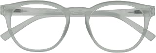 OPULIZE BLU Blue Light Blocking Reading Glasses for Women Men, Cool Round Frame with Anti-Glare Computer and Gaming Eyewear, UV and Eyestrain Protection, Ice +2.00 (Pack of 1)