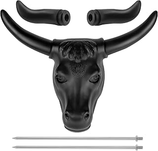 ERfover Roping Dummy Calf Head Steer Practice Kit Two Pair of Detachable Horn
