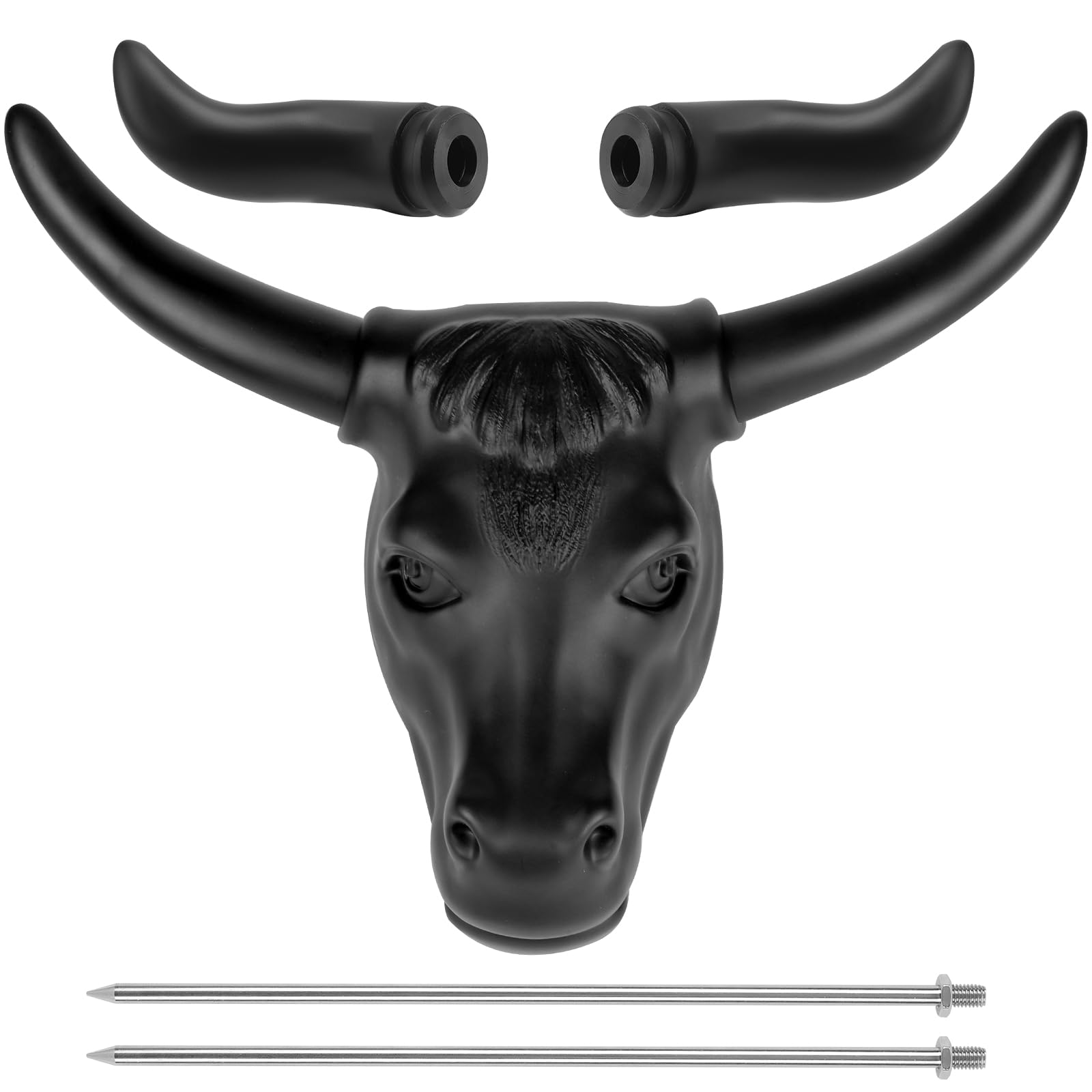 ERfover Roping Dummy Calf Head Steer Practice Kit Two Pair of Detachable Horn