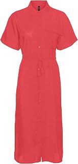 VERO MODA Vmiris S/S Calf Dress Wvn Noos Dress Women
