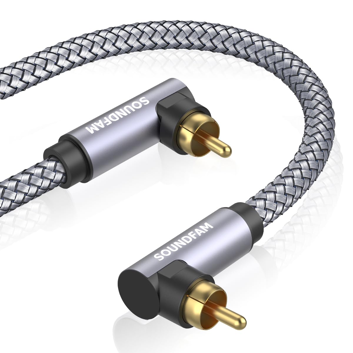 90 Degree RCA Cable Subwoofer Cable Right Angle Digital Coaxial RCA Cable Male t