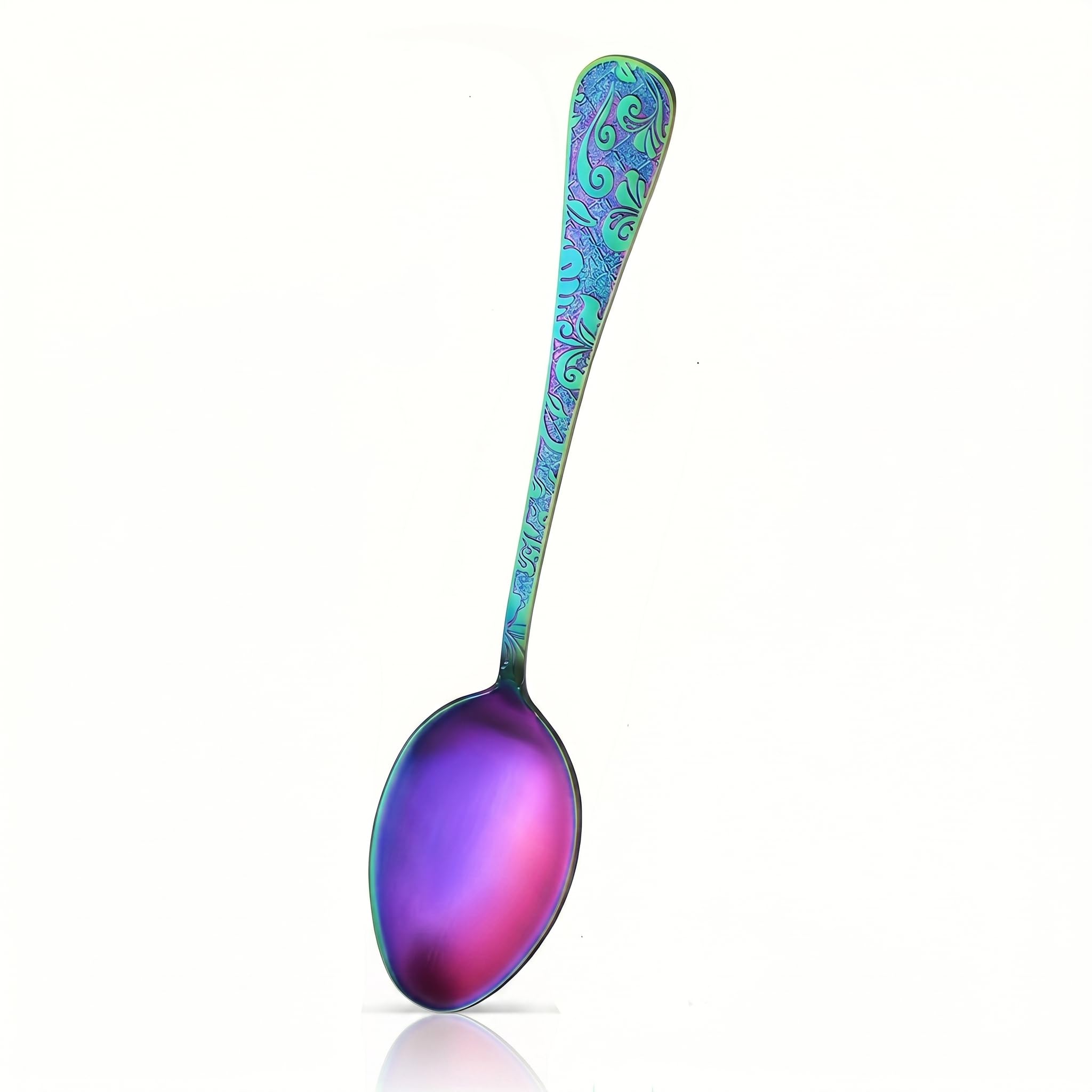 Phoenix Colorful Tea Ladle with Long Handle Brass for Balanced Collecting and Se