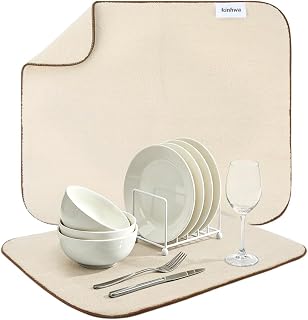 KinHwa Microfibre Dish Drying Mats Draining Board Mat for Kitchen Counter