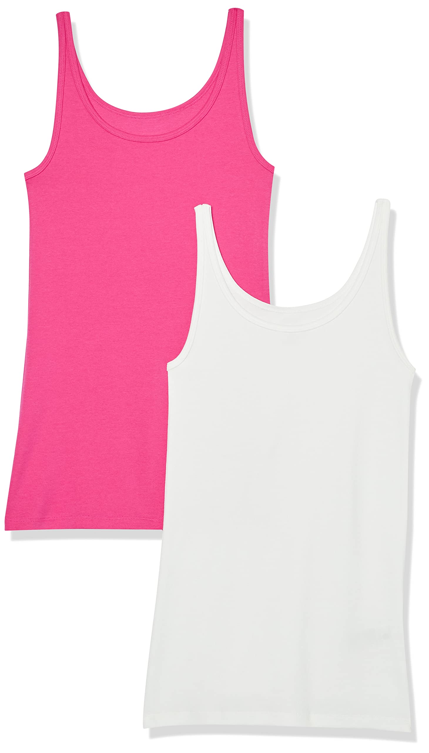 Amazon Essentials Women's Slim-Fit Thin Strap Tank Top, Pack of 2