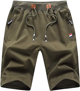 Tansozer Men's Sports Shorts with Zip Fastening