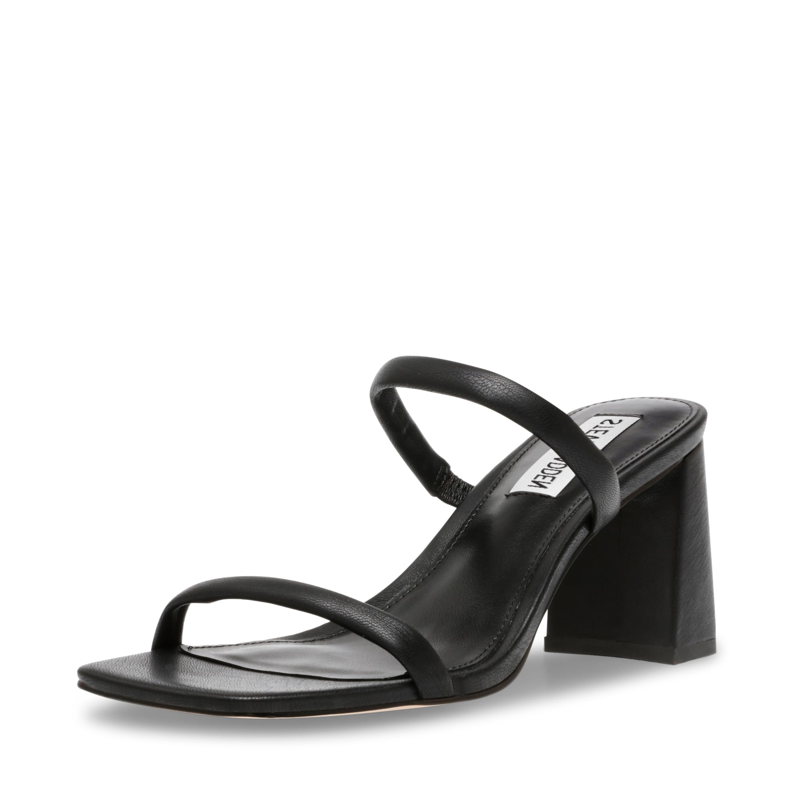 Steve Madden Women's Lilah Heeled Sandal, Black, 6.5