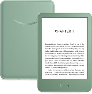 Amazon Kindle 16 GB (2024 model) - Light and compact, with fast page turns, and high contrast ratio – 16 GB – With Ads – Matcha