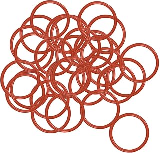 Silicone O-Rings, Outer Diameter 18mm, ID15mm, Width 1.5mm, VMQ Seal Ring Gasket, Red, Pack of 30