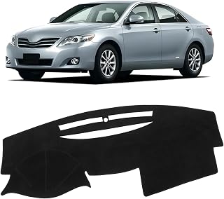 KUST Black Dash Cover Mat for Toyota Camry 2007-2011 Polyester Dashboard Cover Non-Slip Dash Protector Interior Accessories for Camry Custom Fit Dash Mat No Glare