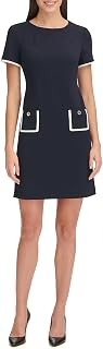 Tommy Hilfiger Womens Classic Scuba Crepe Two Pocket DressDress
