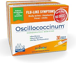 Boiron Oscillococcinum 60 Doses, Homeopathic Medicine | For the relief of flu-like symptoms such as body aches, headache, fever and chills. Reduces the duration of flu symptoms