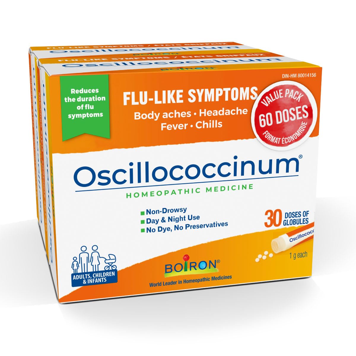 Boiron Oscillococcinum 60 Doses, Homeopathic Medicine | For the relief of flu-li