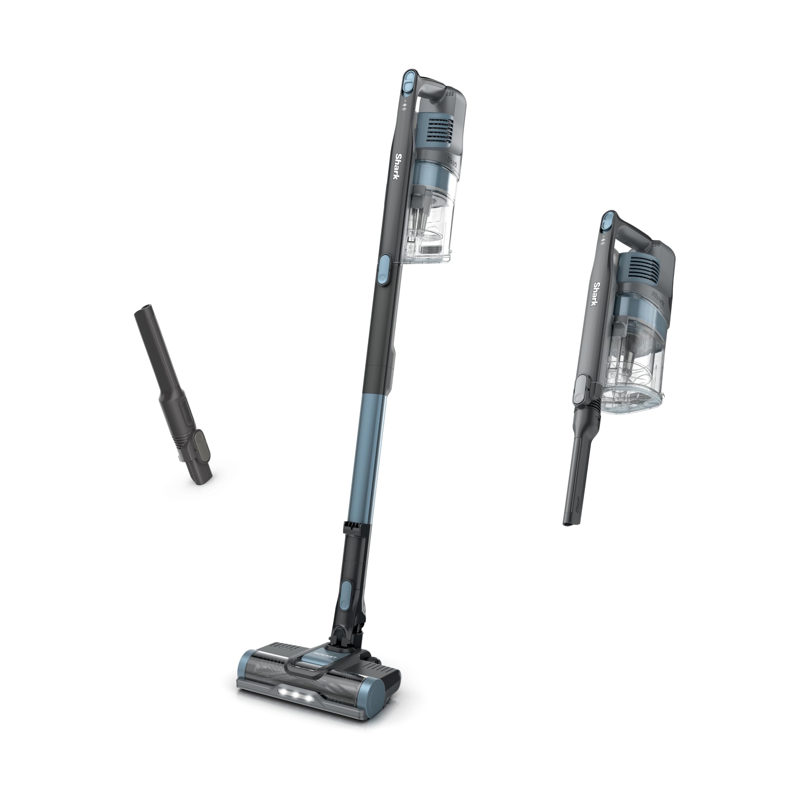 Shark® Pet Cordless Stick Vacuum, Ice Blue, IX141AMZ | Large Dust Cup, LED Headl