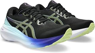 ASICS Kayano 30 Women's Running Shoes Black, Black Glow Yellow, 39.5 EU