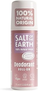 Salt of the Earth Natural Deodorant Roll On - Lavender & Vanilla - 75ml | Long-lasting Protection, 100% Natural Origin Ingredients, Unisex Vegan Formula, Made in the UK, Cruelty Free International