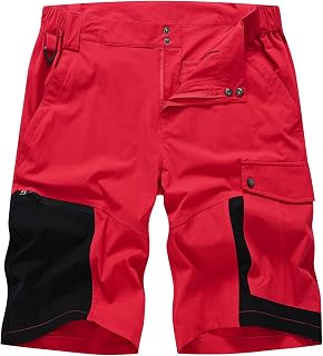 Men's Waterproof Casual Cargo Hiking Shorts with Multi-Function Zipper Pockets