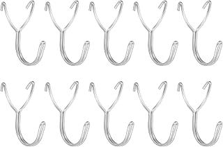 10 Pcs Pegboard Hooks Stainless Steel 1.3" Spaced Pegboard Display Hooks Metal Hanging Organizer Accessories Garage Office Kitchen Store Silver